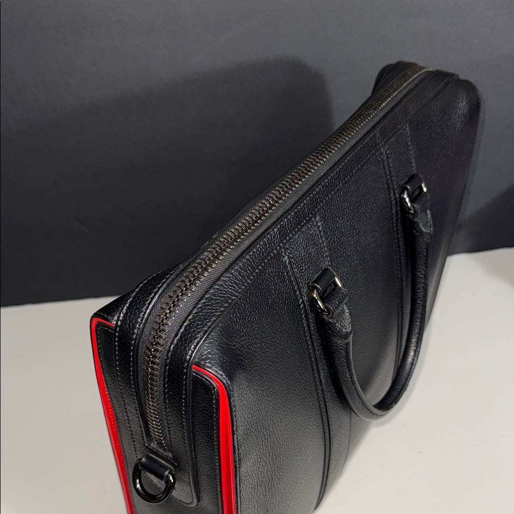 Christian Louboutin Black and Red Leather Large Briefcase - Picture 14 of 14